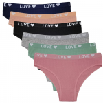 Naiste aluspesu Puuvill Seksikas igap&auml;evane Naistele T&uuml;drukutele Alusp&uuml;ksid &Uuml;hev&auml;rvilised Alusp&uuml;ksid Intiimpesu Alusp&uuml;ksid 6 tk/komplekt M