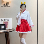 Jaapani anime armas armas cosplay kost&uuml;&uuml;m n&otilde;ia kimono cosplay &uuml;likond vibu pikkade varrukatega kleit S punane