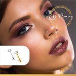 Labret Huulepiercing V&auml;&auml;riskiviga Ehtega 14k Kollasest Kullast &Otilde;&otilde;nes Labteemantitega 2.0mm