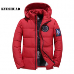 Talvine meeste jope puuvillane polsterdatud antistaatiline vooder t&otilde;mblukuga plekist plaaster k&uuml;lmakindel kohev t&auml;idisega kapuutsiga mantel M punane