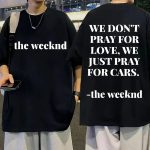 The Weeknd After Hours Dusk Till Dawn Starboy Lyrics Unisex Merch T-s&auml;rk Mood Vintage Style Paarid T-s&auml;rk Unisex Streetwear L