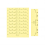 10 tk kulmujoonlaua kleebis &uuml;hekordselt kasutatav kulmu&scaron;abloon Microblading joonlaud kulmude kujundamiseks 10pcs kollane