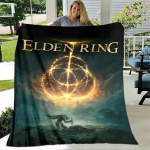 Alden Ring Game Multifilm Palus voodi viskamine Multikas Piknik &Otilde;hukesed tekid Moodne flanellist tekk Gedruckt Bettdecke Geschenk 75cm x 90cm