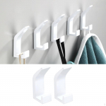 2 Pack Hooks Tugeva t&ouml;&ouml;v&otilde;imega seinariips mantli, m&uuml;tsi, r&auml;tiku, hommikumantli riputamiseks. Konksukinnitus - Vannituppa valge