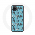Samsung Galaxy A12 Case Butterfly sinine taust