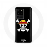 &Uuml;mbris Samsung Galaxy S20 Ultra One Piece Manga Skull musta taustaga