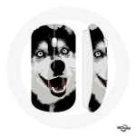 Juhtmeta hiir Siberi husky sinised silmad