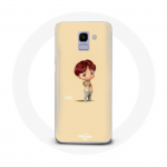 &Uuml;mbris Samsung Galaxy A6 2018 BTS TinyTAN Animation Suga jaoks