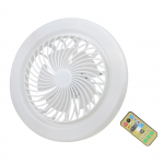 E27 v&auml;ike ventilaator, valguse vaikne laeventilaator koos LED-valgusega reguleeritava v&auml;rvitemperatuuriga h&auml;mardatava ventilaatoriga 3 Light Colors valge