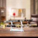 Samurai m&otilde;&otilde;gahoidja lauaaluse alus Hiina fl&ouml;&ouml;diraami riidepuu kronstein maja soojendamiseks