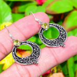 Natural Citrine Gemstone Handmade 925 Sterling Silver Earring 1.85 l6y72