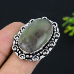 Natural Green Fluorite Gemstone 925 Sterling Silver Gift Ring Size 6.5 c0n96