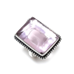 Natural Amethyst Gemstone Handmade 925 Sterling Silver Jewelry Ring Size 8 r7f66