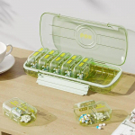 Suure mahutavusega igan&auml;dalane pillikarp ravimijaotur, pilli&uuml;mbris, vitamiinitablettide korraldaja, hoiukarp 7 p&auml;eva Pastillero 1PCS