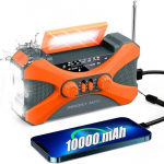 10000mAh kaasaskantav h&auml;daabiraadio-3 režiimiga LED-taskulamp LED-lugemislamp SOS-alarm ja k&auml;siv&auml;nda d&uuml;namo matkareisiks