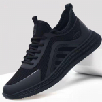 Kevadised uued v&otilde;rkkangast hingavad kerged meeste kingad noorte mustad lihtsad elegantsed tossud 39
