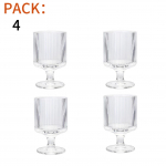 4 tk Vertikaalsete Triipudega Klaasist Tassid Veetass J&auml;&auml;kohvitassid Magustoiduklaasid Mahla, Piima, Tee, J&auml;&auml;tise ja muu jaoks Suvine Talvine Joogin&otilde;u 4pcs