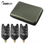 Kalastushammustuse alarmide komplekt Digitaalne kalap&uuml;&uuml;gialarmi komplekt LED-h&auml;ire indikaator, hoiatuskell kalap&uuml;&uuml;gi swinger set 1 must