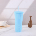 Kahekihiline hea v&auml;limusega piimatee tass k&otilde;rrega, suure mahutavusega mitmev&auml;rviline plasttops, &otilde;ues kantav k&auml;ep&auml;rane tass Durian Cup 701-800ml sinine