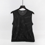 Moodne meeste v&otilde;rkvest kiiresti kuivav varrukateta t-s&auml;rk j&auml;&auml;siidist fitness &otilde;lad, suured lahtised topid 2XL