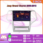 Android 2 Din Auto Multimeediapleier Jeep Grand Cherokee 2008-2013 jaoks Peaseade Stereo Carplay GPS Navigatsioon BT WIFI 4+64GB 2+32GB