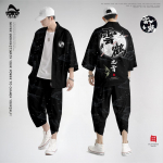 Meeste Cosplay Yukata Topid P&uuml;ksid Hiina stiilis Jaapani t&auml;nava samurai Harajuku kimono &uuml;likond kardigan 6XL