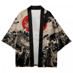Vintage Wave Carp Print S&auml;rk Traditsiooniline Haori Cosplay Kimono Naised Mehed Harajuku Jaapani mood kardigan XS