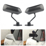 Universal F1 Style Car Rearview Mirror Carbon Fiber Autos Blue Rear View Mirror Carbon racing Side Glass Wide Angle Metal Bracke