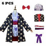 6 tk Komplekt Nico Robin Cosplay Kost&uuml;&uuml;m Kuju Miss Allsunday Naiste Anime Kimono R&otilde;ivad Halloweeni J&otilde;ulu karnevali &Uuml;likond One Piece S