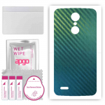 apgo Protective Skin Sticker for the back compatible with LG K8 (2017), Wrap Film, Foil, Vinyl - Pattern Carbon Chameleon CAKA1