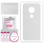 apgo Protective Skin Sticker for the back compatible with Motorola Moto E5 Play Go, Wrap Film, Foil, Vinyl - Pattern Transparent Carbon