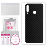 apgo Protective Skin Sticker for the back compatible with Tecno Spark Power, Wrap Film, Foil, Vinyl - Pattern Carbon Black