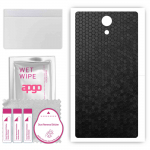apgo Protective Skin Sticker for the back compatible with Lenovo Phab2, Wrap Film, Foil, Vinyl - Pattern Black Honeycomb