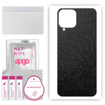 apgo Protective Skin Sticker for the back compatible with Samsung Galaxy Quantum 3, Wrap Film, Foil, Vinyl - Pattern Black Honeycomb