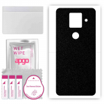 apgo Protective Skin Sticker for the back compatible with Sharp Aquos Sense4 Plus, Wrap Film, Foil, Vinyl - Pattern Matte Black