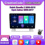 Android 2 Din Auto Multimeediapleier Buick Excelle 2 2009-2015 Opel Astra J 2009-2017 Peaseade Stereo Carplay GPS Navigatsioon BT WIFI 2+32GB 1+16GB