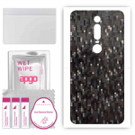 apgo Protective Skin Sticker for the back compatible with Huawei Mate RS P P Design, Wrap Film, Foil, Vinyl - Pattern Carbon Black Pixel