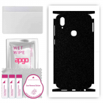 apgo Protective Skin Sticker for the back+sides compatible with vivo Z3, Full Wrap Film, Foil, Vinyl - Pattern Matte Black