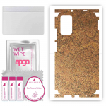 apgo Protective Skin Sticker for the back+sides compatible with Xiaomi Redmi 9T, Full Wrap Film, Foil, Vinyl - Pattern Rusty Copper