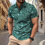 Meeste polo T-s&auml;rgid Mood vabaaja l&uuml;hikeste varrukatega 3D s&auml;delevate litritega prindiga meeste spordis&auml;rk 2XL