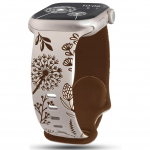 Silikoonrihm Apple Watchi rihma jaoks 49mm 45mm 44mm 42mm 41mm 40mm 40mm Graveeritud lilleline k&auml;ev&otilde;ru iwatch seeria 9 7 ultra 2 se 3 6 8 5 4 For 42mm 44mm 45mm