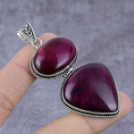 Natural Purple Labradorite Gemstone 925 Sterling Silver Pendant 2.99 q7f20