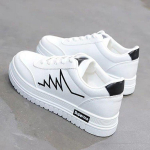 Valged kingad Naiste mood Kevad ja suvi Uus Korea stiilis &otilde;pilaste platvorm, paksu p&otilde;hjaga naiste spordilauajalatsid, segapartii 35