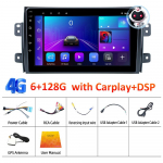 REAKOSOUND Android 9'' HD Peegel Autoraadio M&auml;ngija Universaalne Bluetooth GPS Navigatsioon Heli WIFI 2006 - 2016 Suzuki SX4 jaoks 6+128