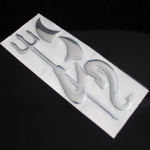 H&otilde;bedased 3D PVC Devil Car Custom Deemoni kleebised VW Volkswagen New Style jaoks