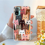 Multikas Armsad Kassid Taust Pehme Telefoni&uuml;mbris Xiaomi Redmi Note 10 10S 9 9S 8 7 8T 11S 11T 11 Pro 9A 9T 9C 8A 7A Kest Kate Redmi Note 10(10S)