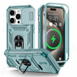 &Uuml;mbris iPhone 15 14 13 12 11 Pro XS Max XR 8 7 Plus kaamerale, militaarklassi soomuskaitse, 360 kraadi p&ouml;&ouml;ratav soomuskate iPhone 15 Pro Max must