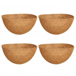 4/6 tk Paks rippuv korv kookosp&auml;hkel Keskkonnas&otilde;bralik &uuml;mmargune lillekujuline v&auml;livooderdus Pot Natural Coco M 4pcs
