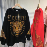 Suures suuruses raskeveokite puurimiss&auml;rk naiste Bully Leopard &uuml;markaelusega lahtine topp L must