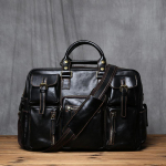 Retro meeste nahast k&auml;ekott Pealmine kiht veisenahast portfell suur reisikott Hobuse nahast s&uuml;learvuti &otilde;lakott must